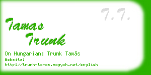 tamas trunk business card
